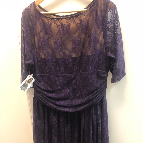 Kiyonna Dresses & Skirts - Purple Kiyonna Luna lace dress  2X NWT